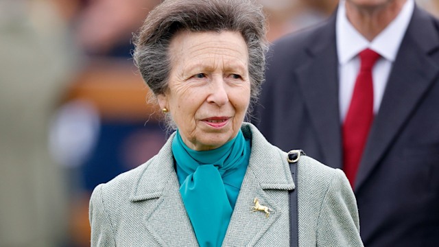 princess anne in green suit 