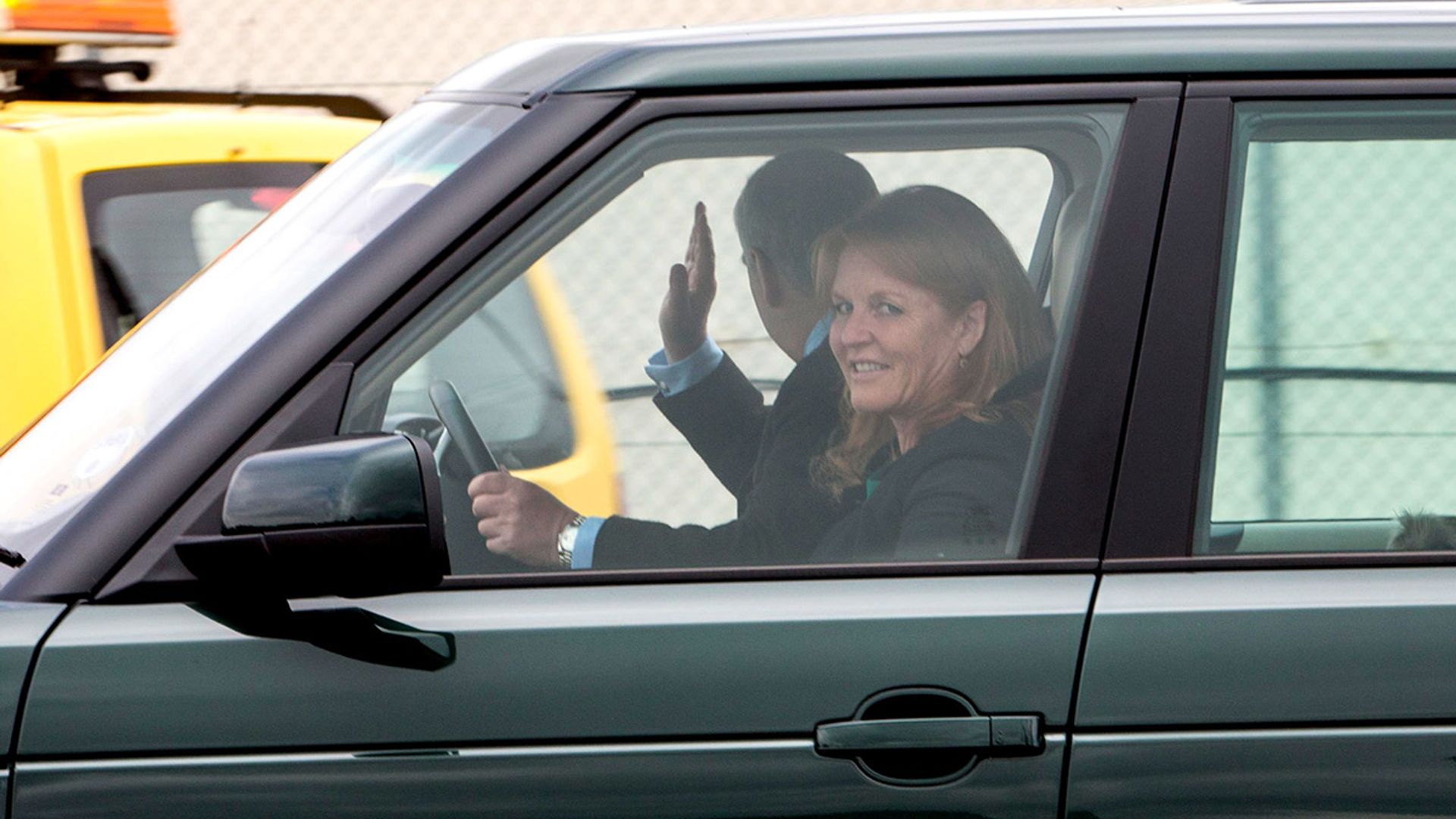 prince andrew and sarah ferguson in car