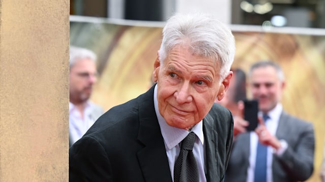 Harrison Ford attends the "Indiana Jones And The Dial Of Destiny" UK Premiere at Cineworld Leicester Square on June 26, 2023 in London, England