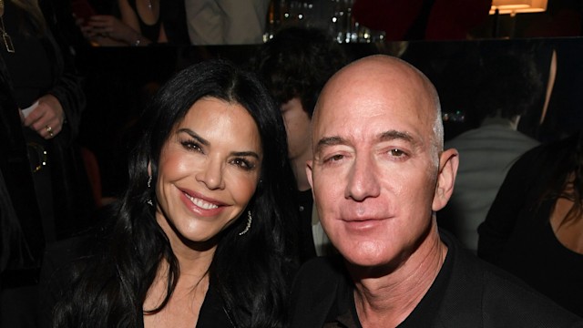 lauren sanchez and jeff bezos tom ford runway show