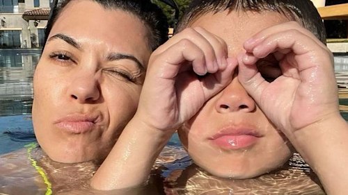 Kourtney Kardashian and son Reign