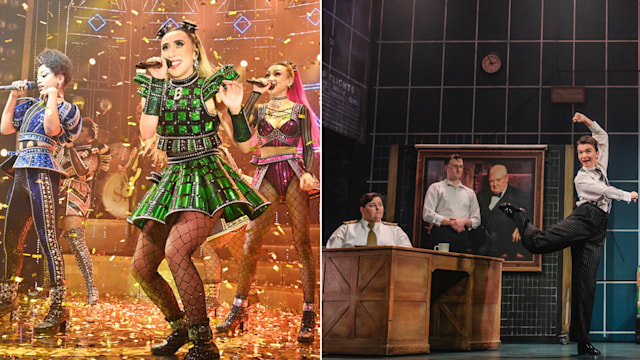 A split image of Six the Musical and Operation Mincemeat