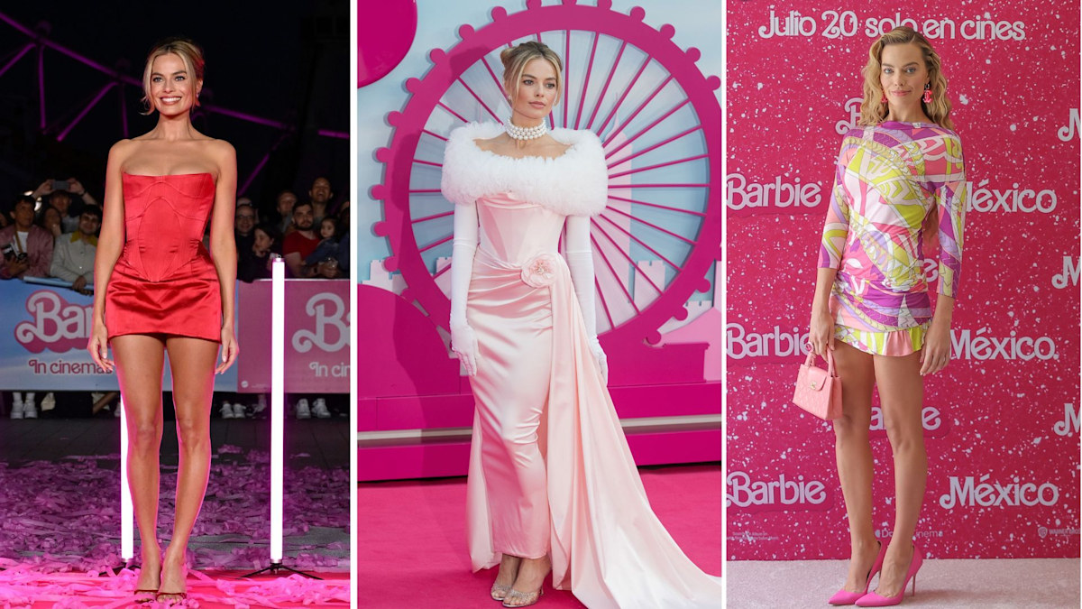 Every Barbie-Inspired Outfit Margot Robbie Wore on 'Barbie' Press Tour