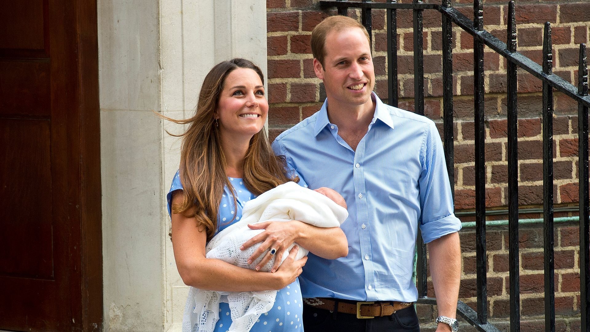 Duke and Duchess of Cambridge leave Lindo Wing with baby George