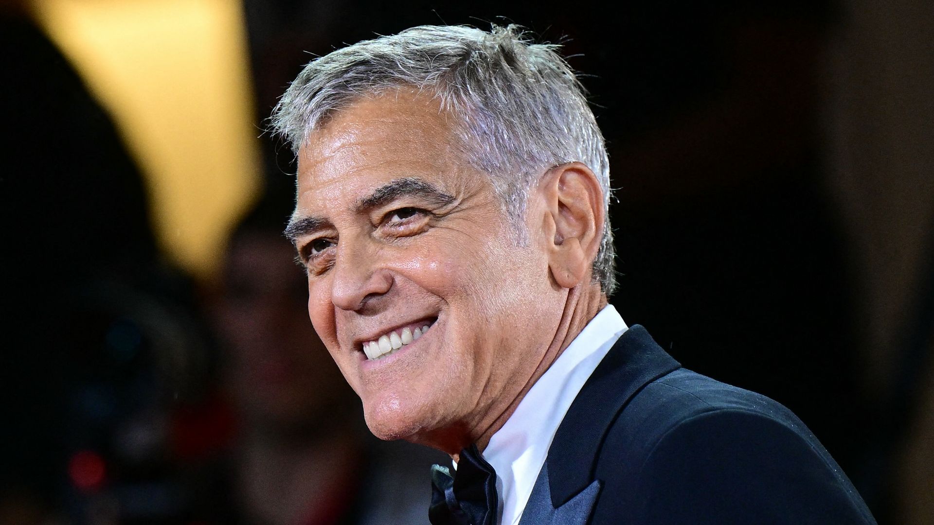 george clooney smiling