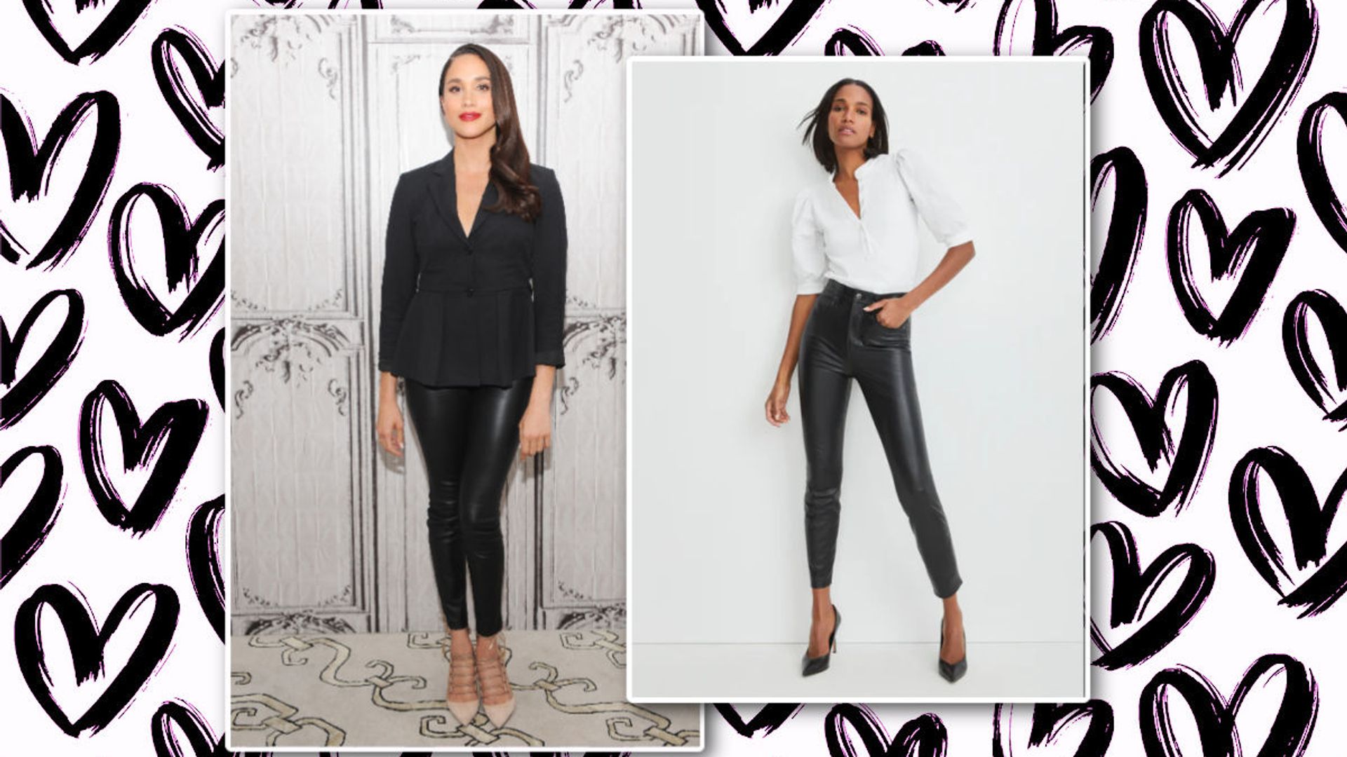 Meghan Markle's exact vegan leather date night trousers are 25 off