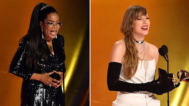 Oprah Winfrey and Taylor Swift split image