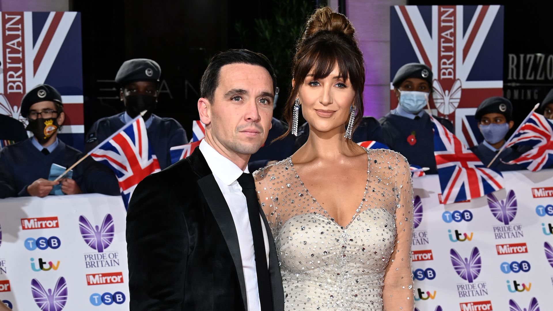 Catherine Tyldesley and her husband Tom Pitfield at the Pride of Britain Awards 2021