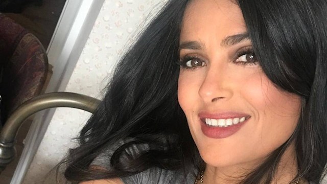 salma hayek natural hair sparks reaction