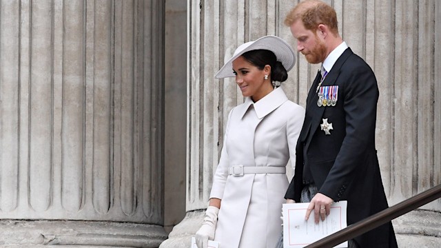 prince harry meghan markle leave service thanksgiving