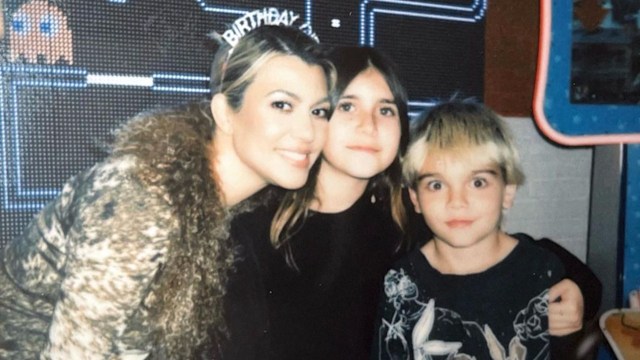 Kourtney Kardashian with children Penelope and Reign