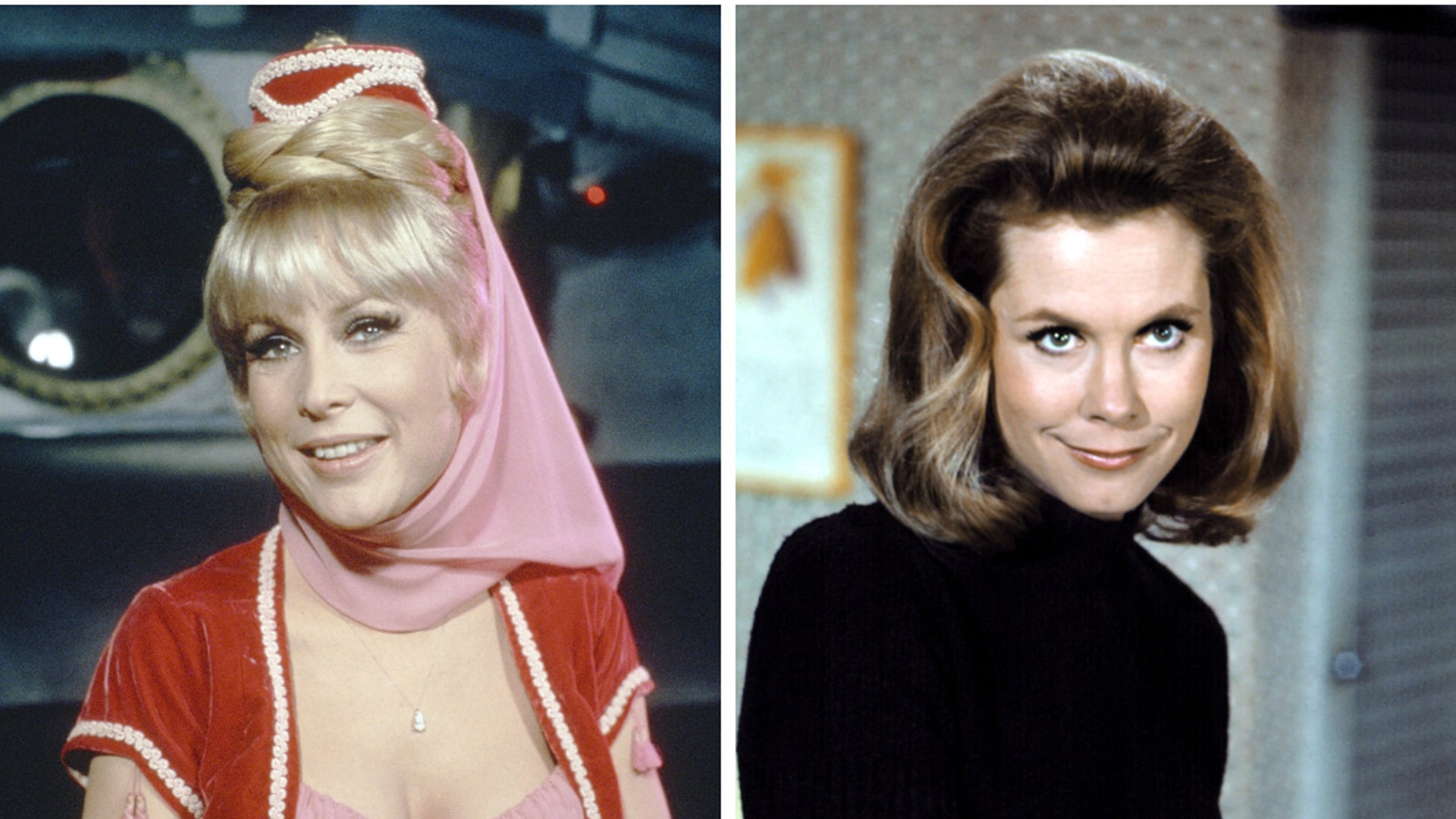 Barbara Eden Elizabeth Montgomery split image