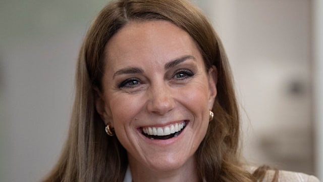 Kate Middleton, the Princess of Wales smiles during a visit to the RHS's Wellbeing Garden at Colchester Hospital on July 2, 2025 in Colchester, England. 