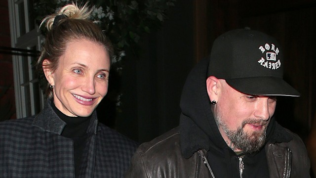 Cameron Diaz and Benji Madden âseen on a night out at Sparrow Italia - Mayfair restaurant on December 02, 2022 in London, England. (Photo by Ricky Vigil M/GC Images