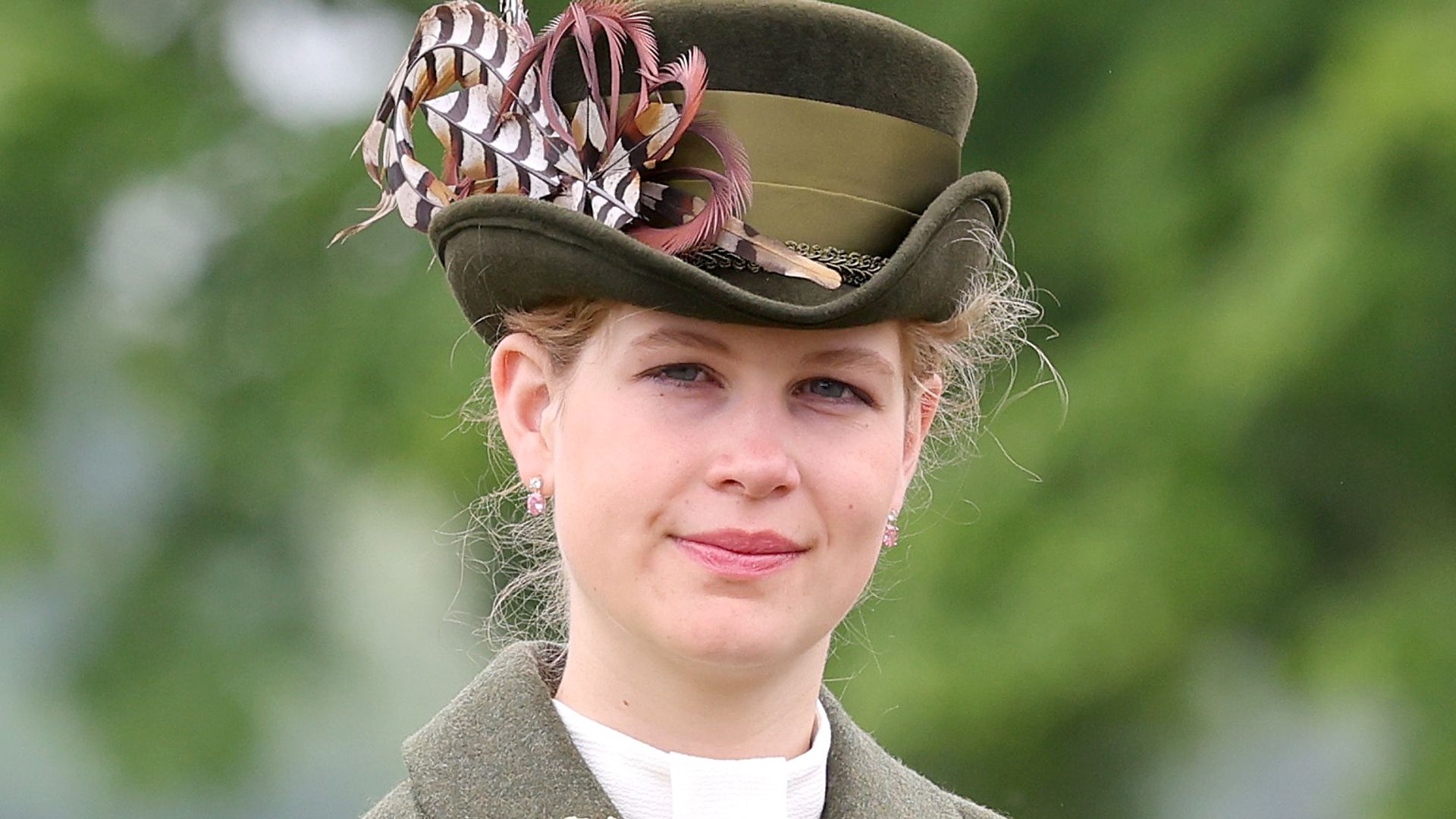 Lady Louise wearing hat and riding jacket
