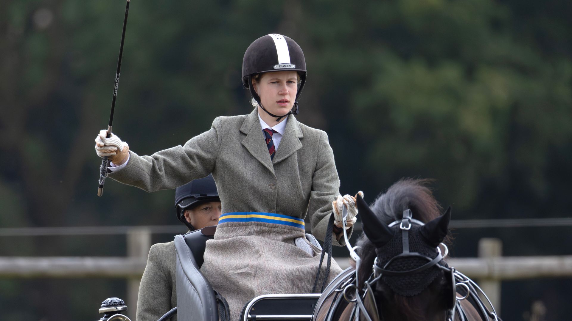 Lady Louise Windsor driving a carriage