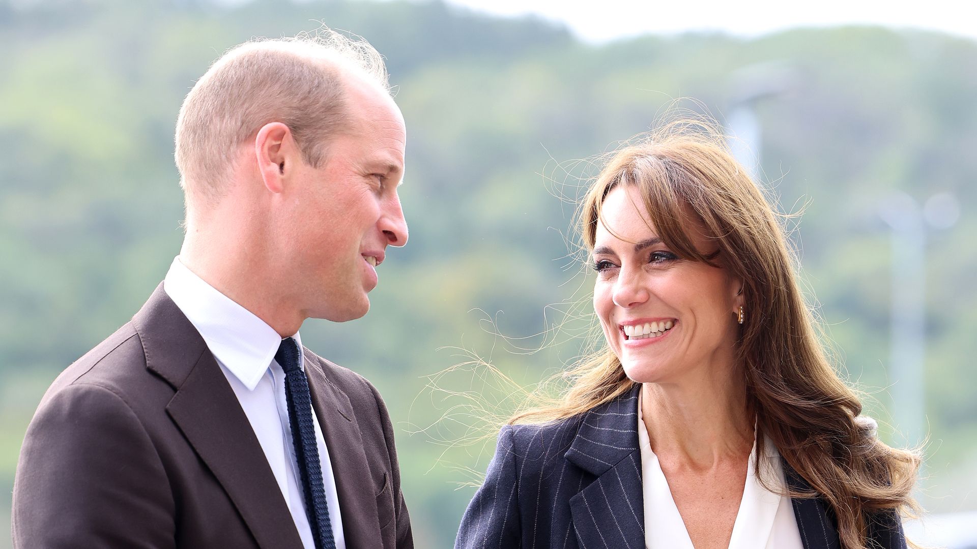 Princess Kate is all smiles alongside Prince William as they travel to Balmoral to join King Charles at church