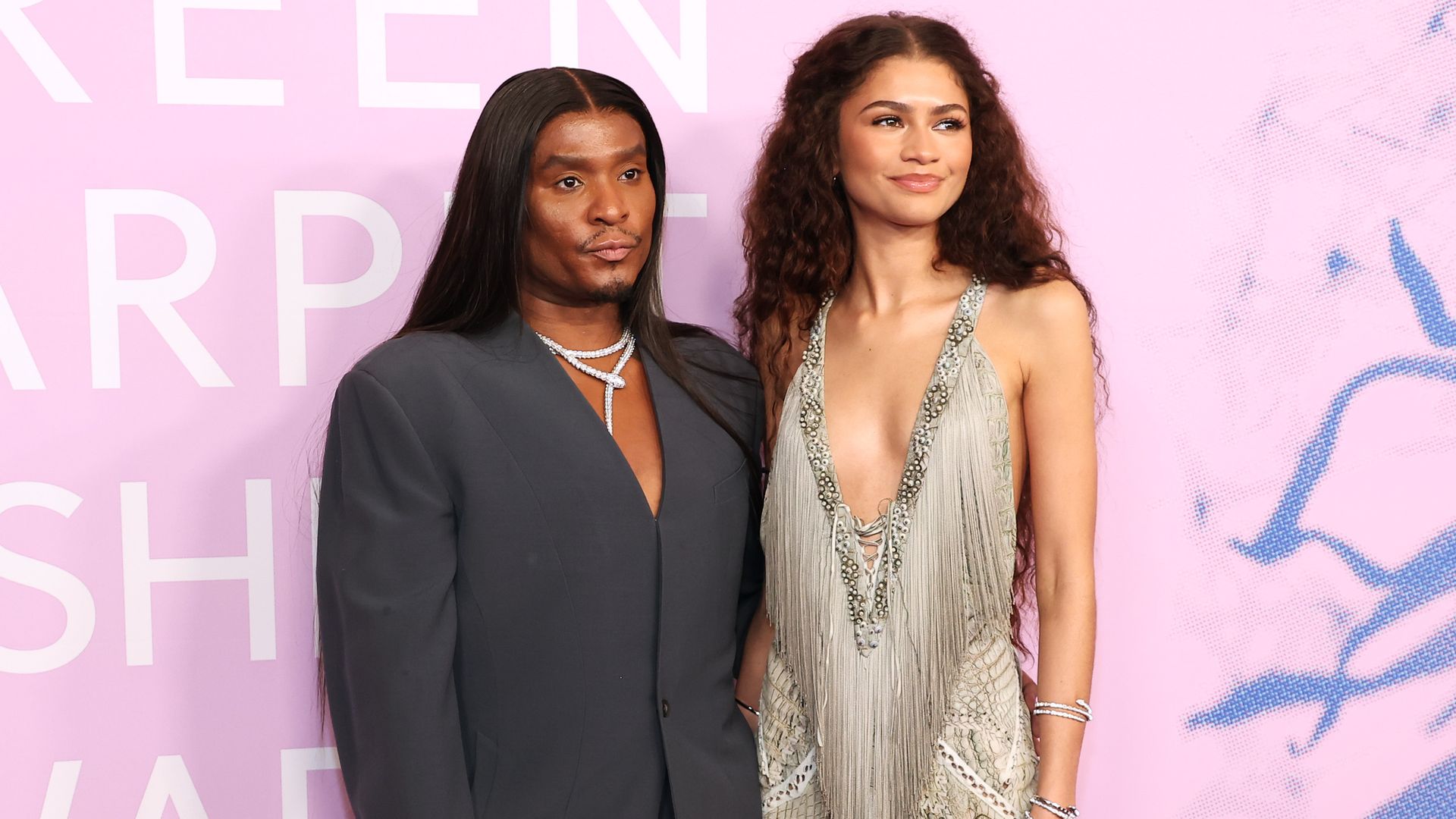 Law Roach and Zendaya at the 2024 Green Carpet Fashion Awards held at 1 Hotel West Hollywood 