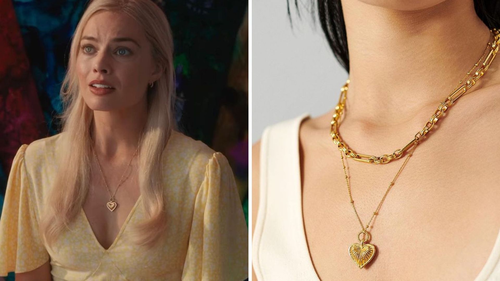 Margot Robbie's Barbie heart necklace is from Meghan Markle's favourite  brand | HELLO!