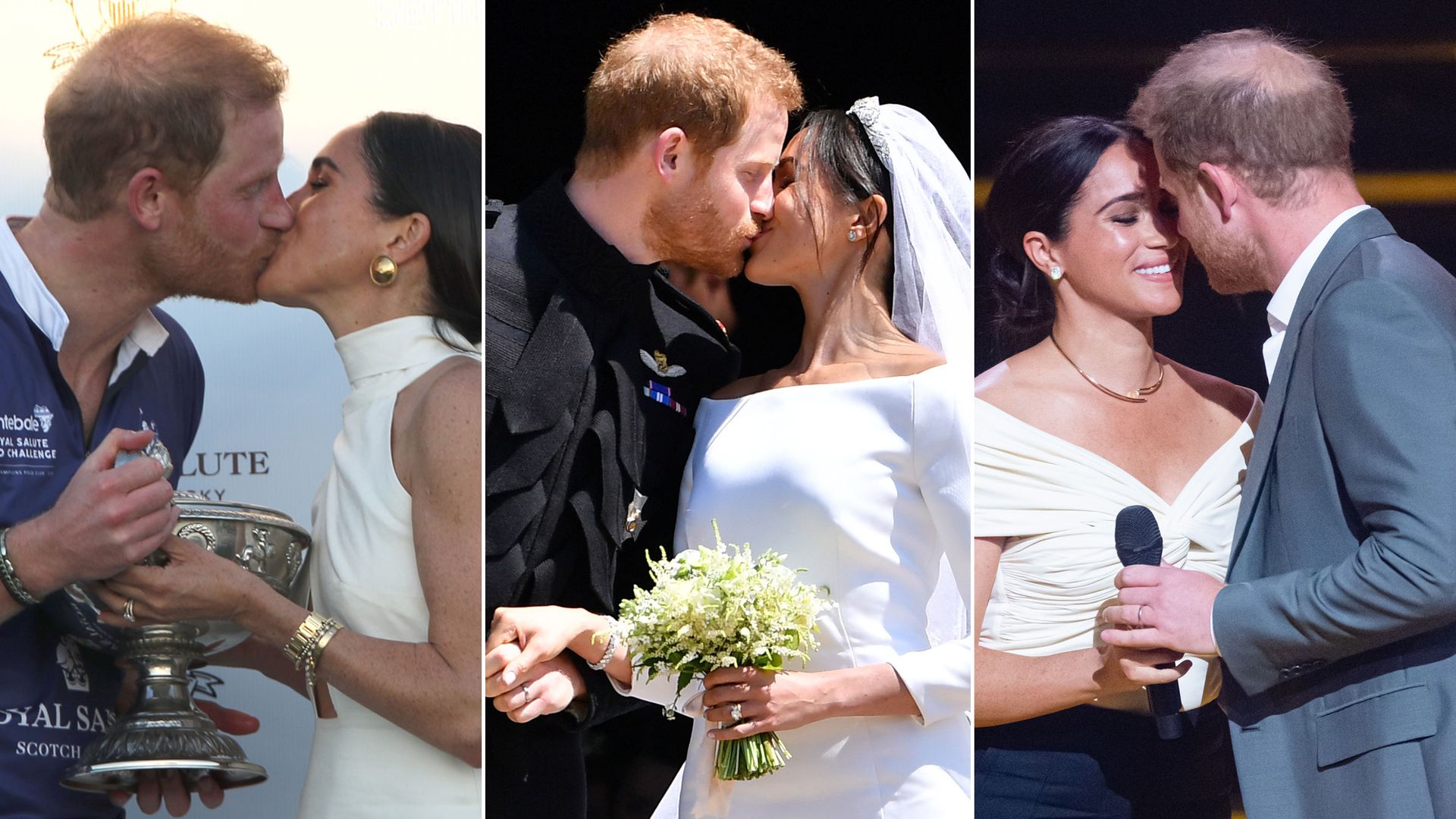 Harry and Meghan kissing