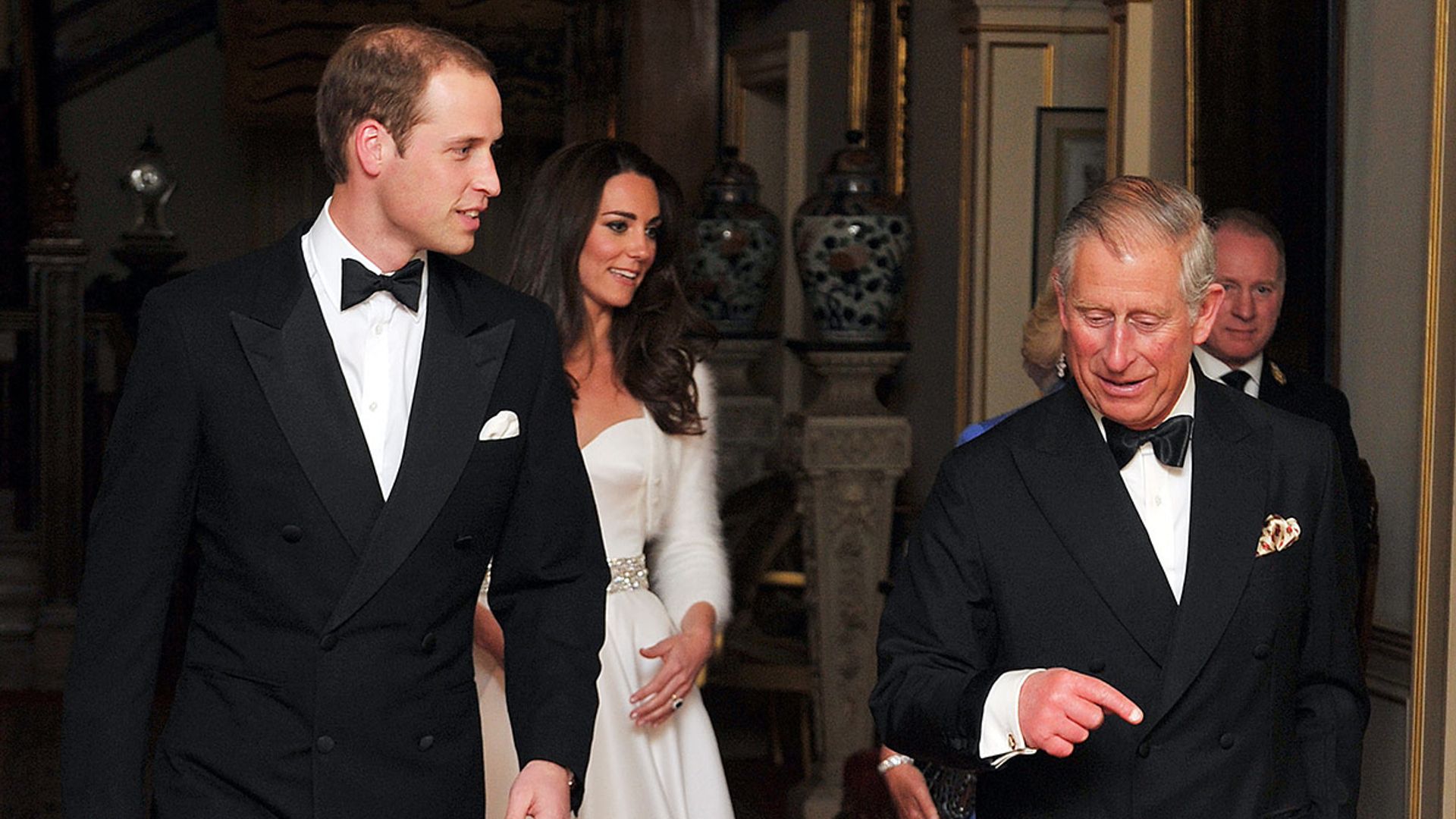 prince charles with prince william kate middleton evening reception