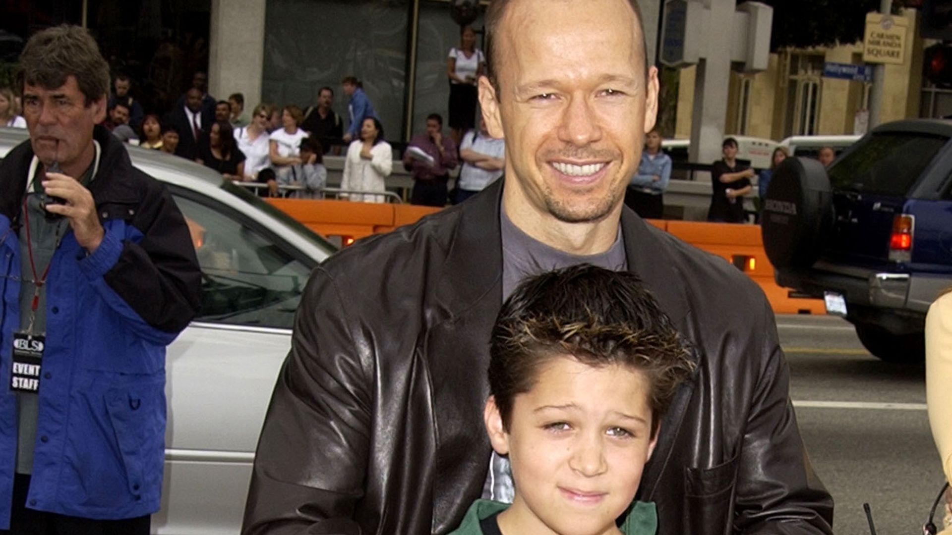 Donnie Wahlberg & son Xavier "Scooby-Doo" Premiere