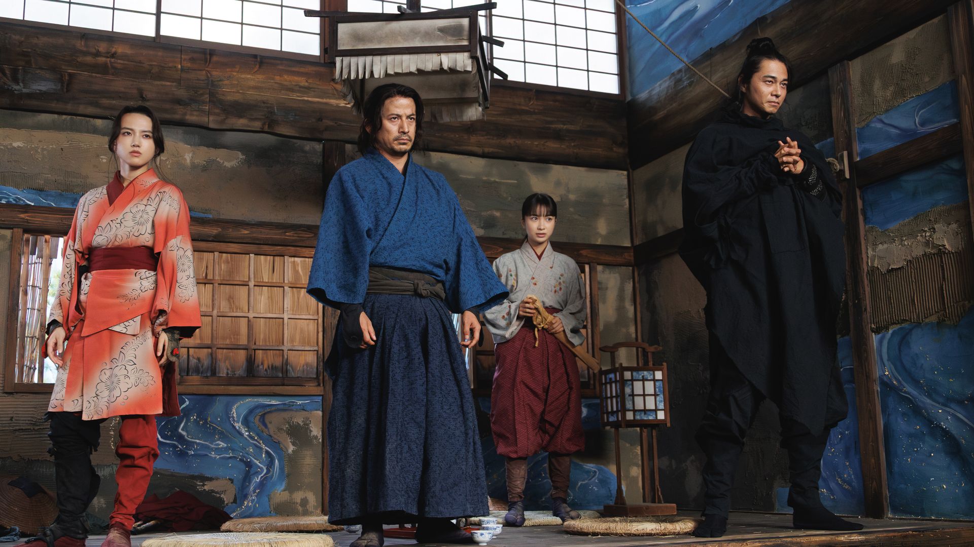 A group of characters in Last Samurai Standing