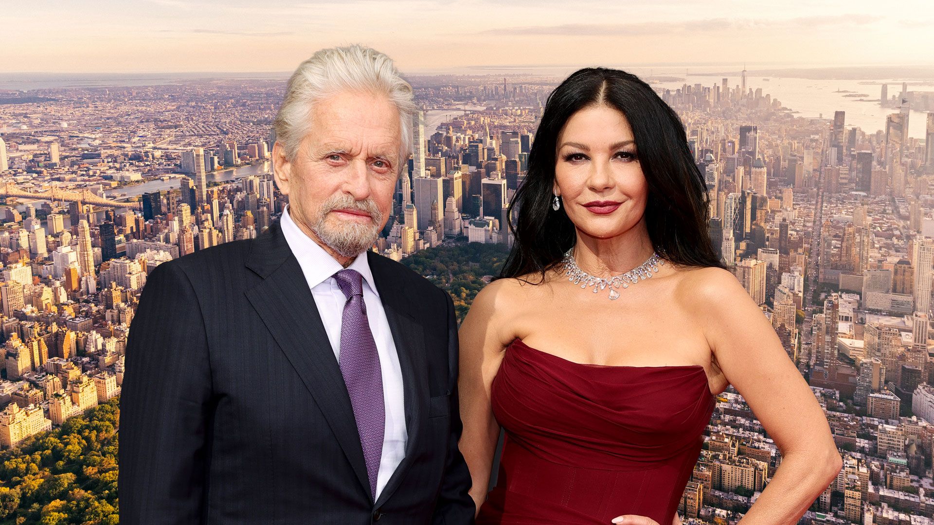 Catherine Zeta-Jones’ private living room with Michael Douglas has gilded gold features