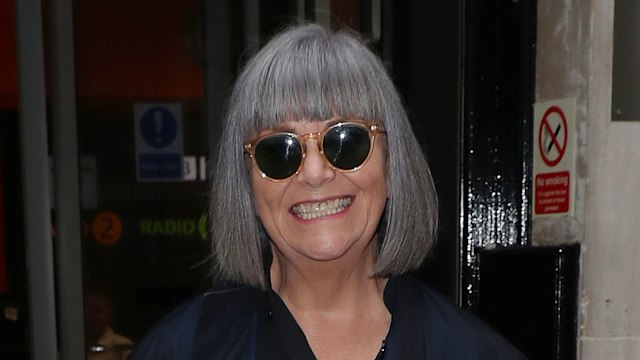 Dawn French leaving BBC Radio 2 Studios on October 13, 2023 in London, England. (