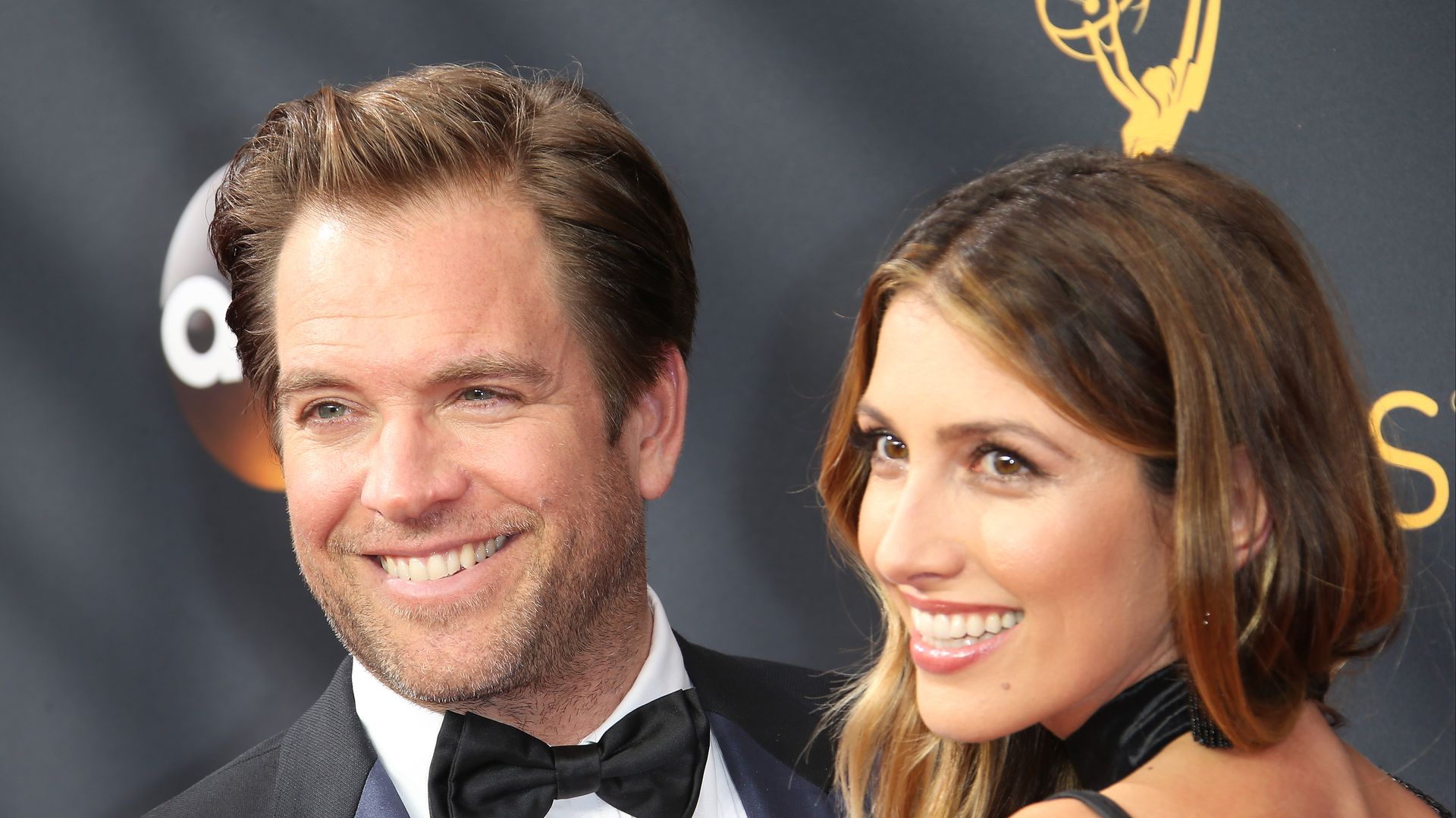 Michael Weatherly, left, and Bojana Jankovic attend the 68th Annual Primetime Emmy Awards at Microsoft Theater on September 18, 2016 