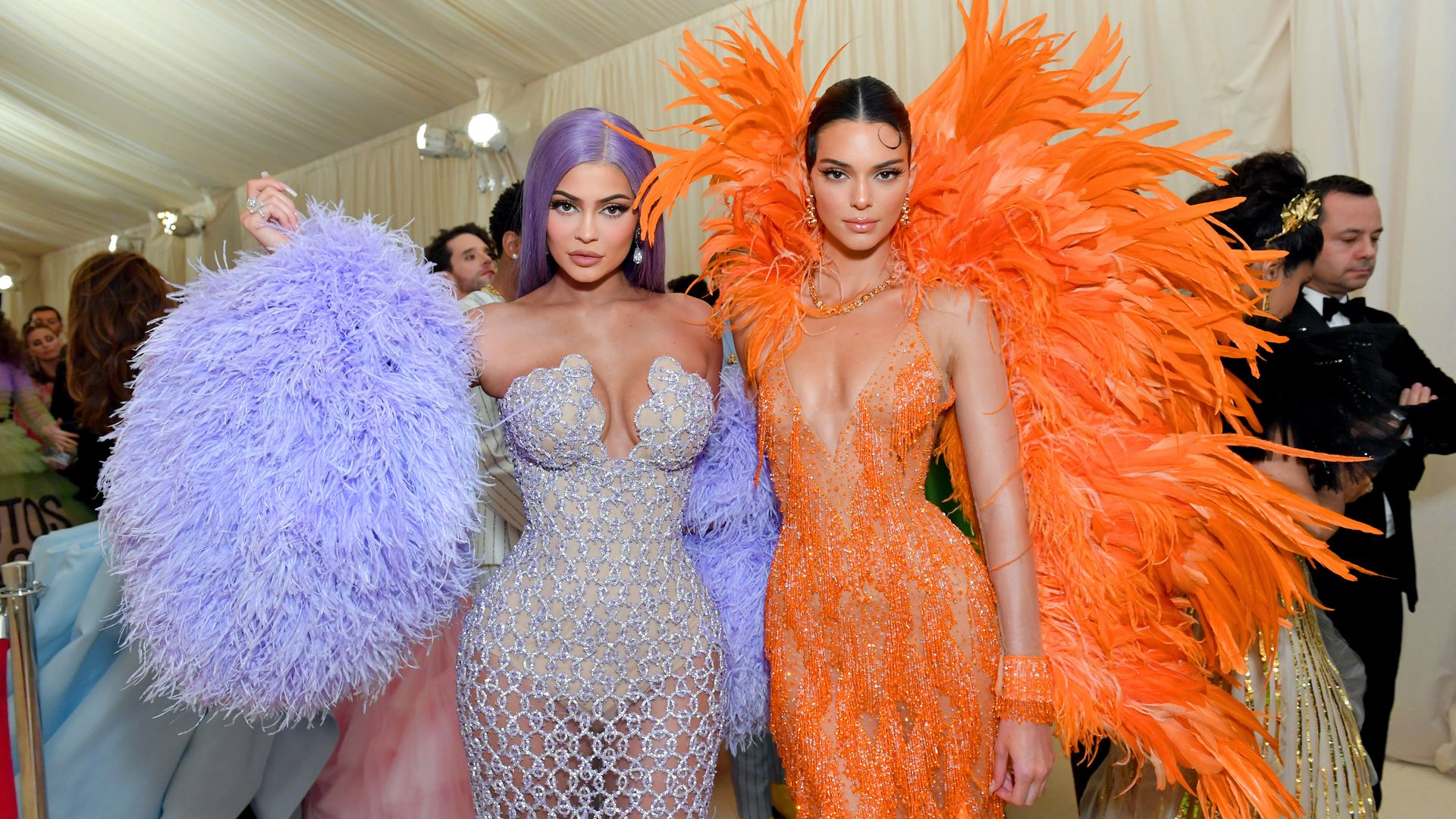 NEW YORK, NEW YORK - MAY 06: Kylie Jenner and Kendall Jenner attend The 2019 Met Gala Celebrating Camp: Notes on Fashion at Metropolitan Museum of Art on May 06, 2019 in New York City. (Photo by Mike Coppola/MG19/Getty Images for The Met Museum/Vogue )