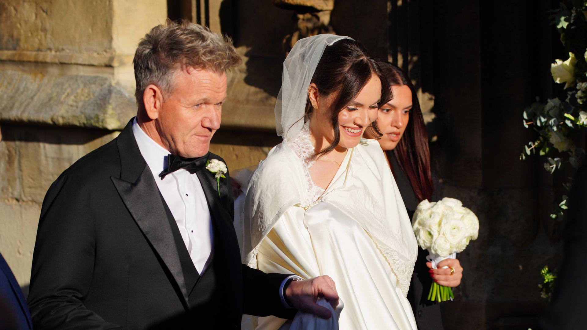 Holly Ramsay unveils sheer back of lace wedding dress in intimate BTS photo