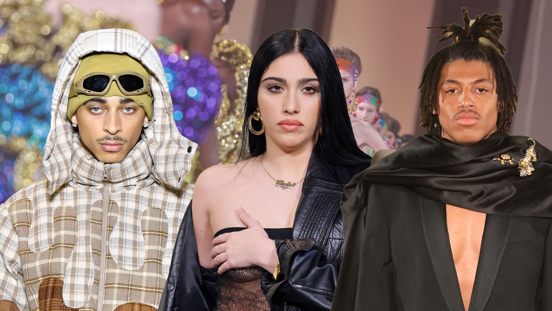 Composite image of PFW with Julez Smith, Lourdes Leon and Henry Samuel superimposed on top
