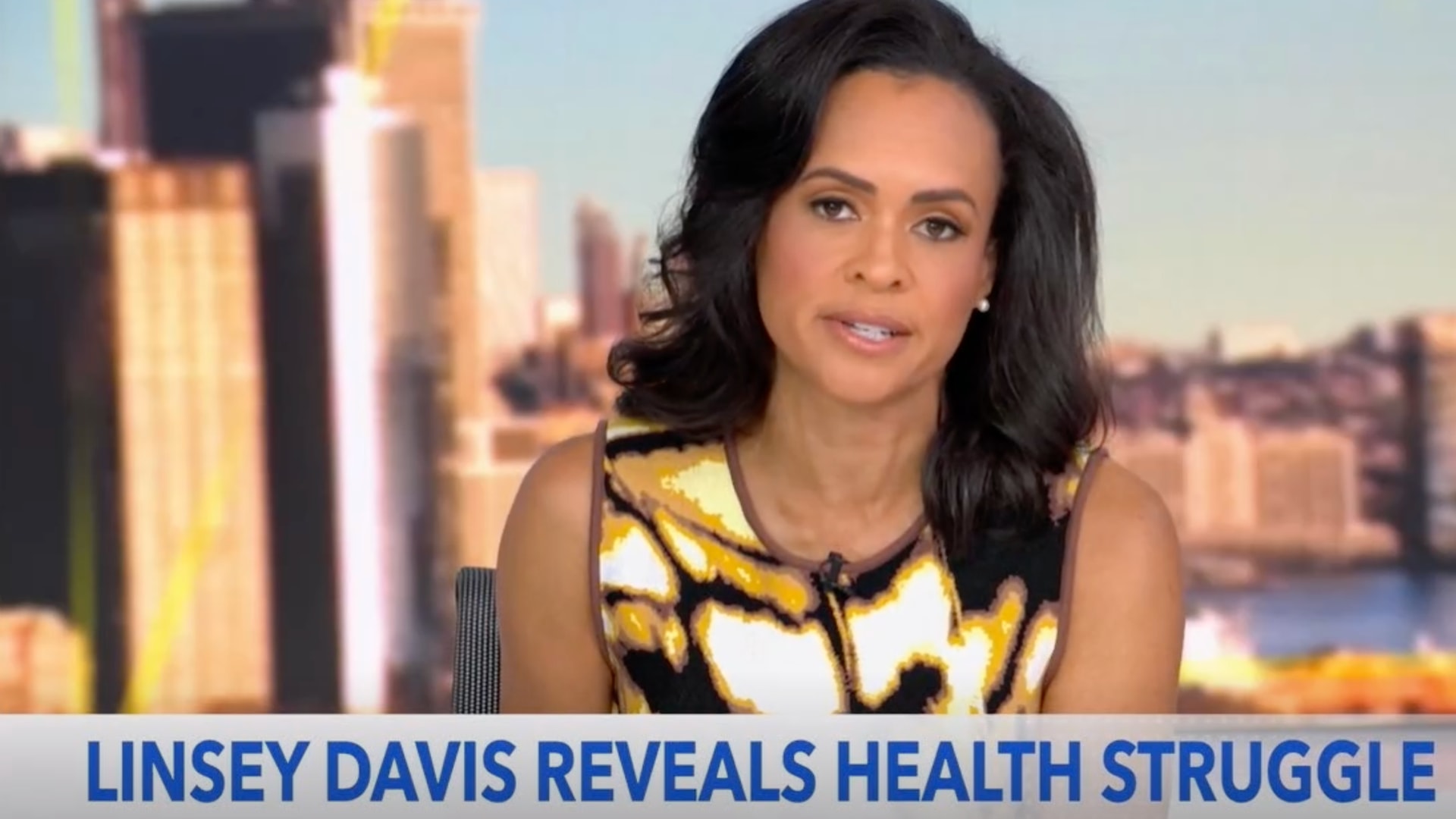 Linsey sharing her heath news on-air