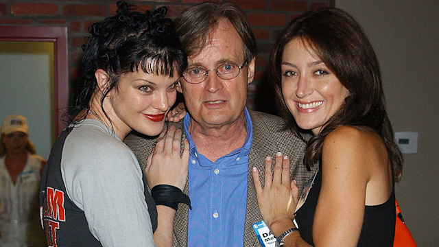 Pauley Perrette, David McCallum & Sasha Alexander pose for a photo