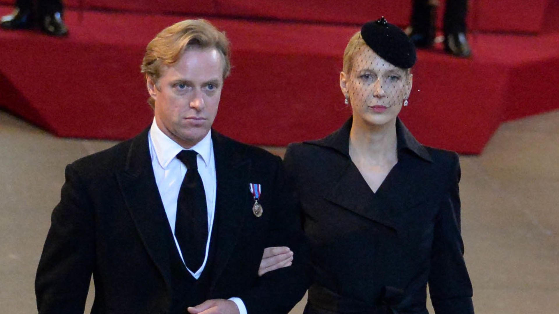 Lady Gabriella and Thomas Kingston at Queen's funeral