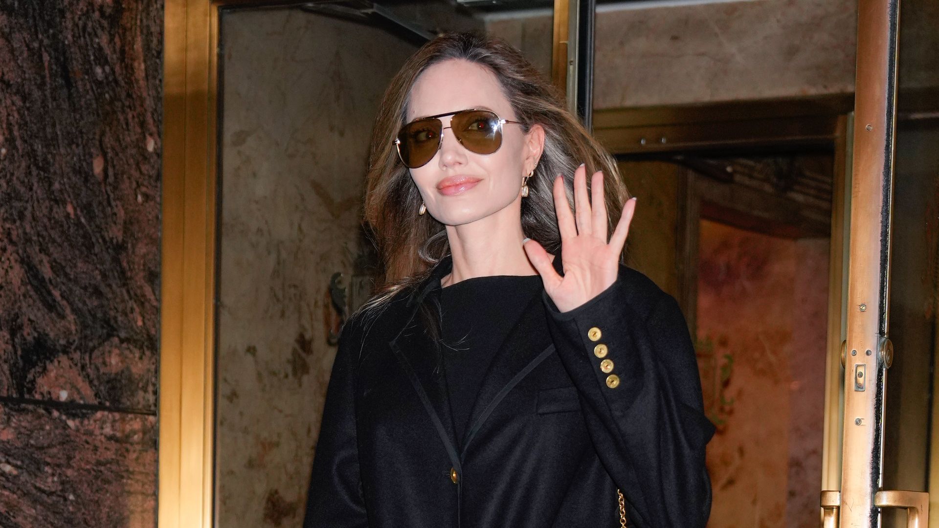 Angelina Jolie’s see-through aviators are an autumn 2024 must-have