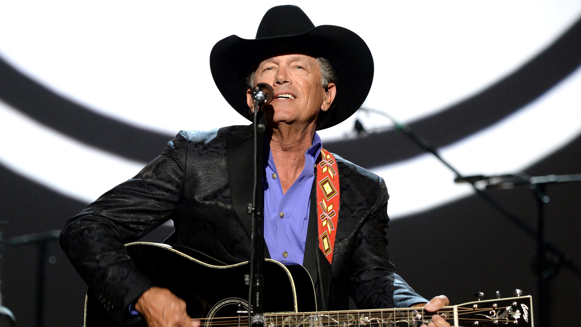 Musician George Strait performs onstage 