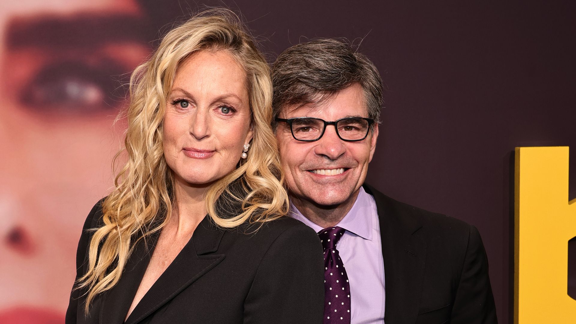 Ali Wentworth and George Stephanopoulos in black suits