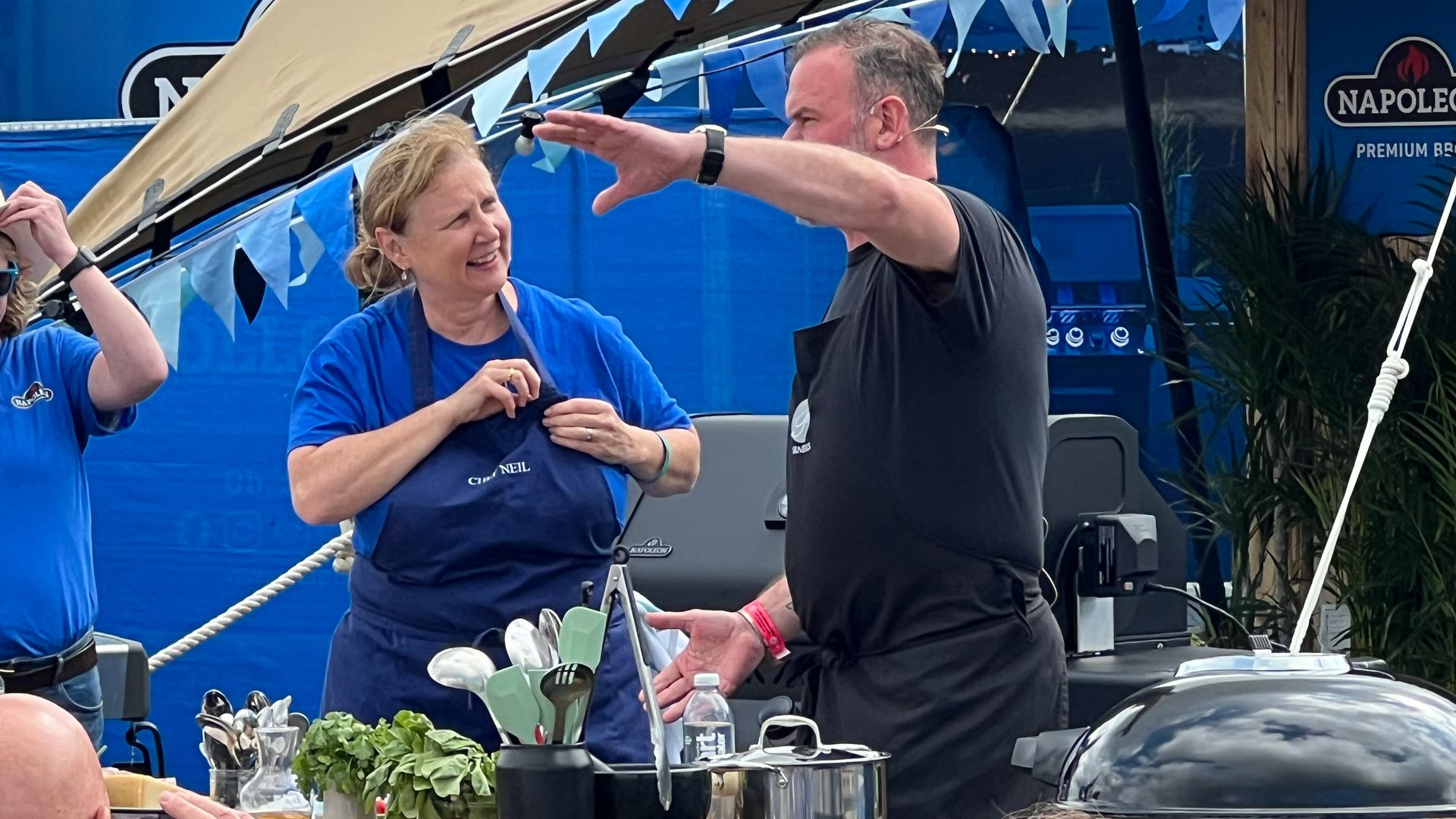 Angela Hartnett - BBQ demo at CarFest 2024