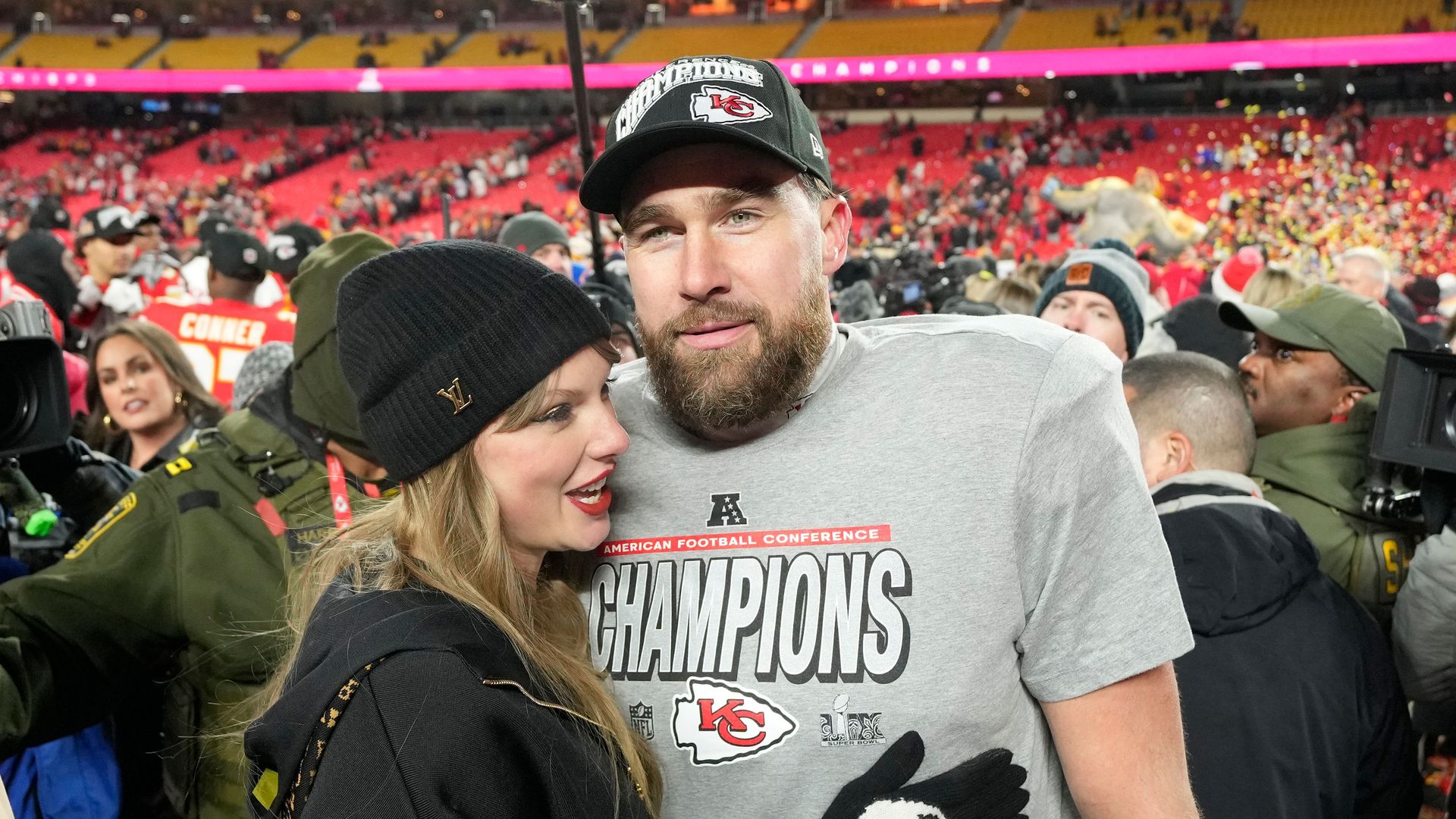 Taylor Swift proves Travis Kelce is always on her mind as he reveals how she spends her down time