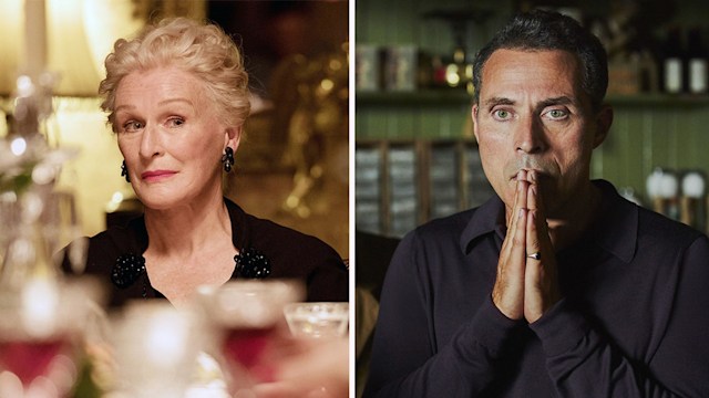 CROOKED HOUSE, Glenn Close, 2017, Rufus Sewell in The Pale Horse