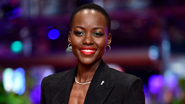 Kenyan-Mexican actress and President of the International Jury 2024 Lupita Nyong'o  poses on the red carpet for the film "Another End" in competition at the 74th Berlinale International Film Festival in Berlin, on February 17, 2024.