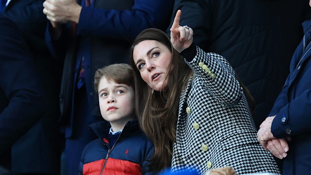 Kate and George at rugby Six Nations