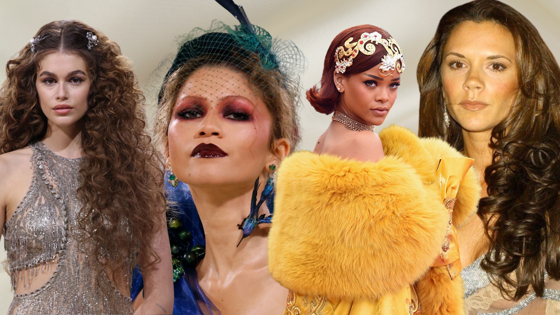 met gala beauty Kaia Gerber, Rihanna, Zendaya and Victoria Beckham 