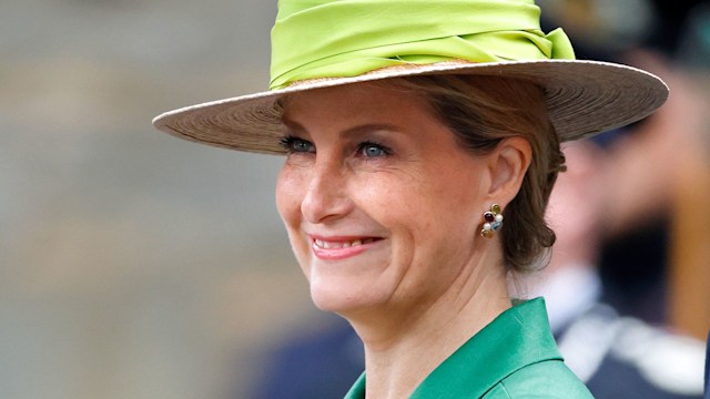 Duchess Sophie wears a green dress and hat