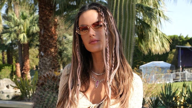 COACHELLA, CALIFORNIA - APRIL 14: Alessandra Ambrosio attends the CELSIUS Oasis Vibe House on April 14, 2023 in Coachella, California. (Photo by Gonzalo Marroquin/Getty Images for CELSIUS)