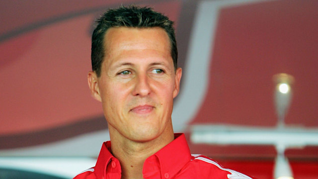Michael Schumacher of Germany and Ferrari smiles after the Vodafone Race on Piazza Duomo in Milan during the preview to the Italian F1 Grand Prix on September 1, 2005 in Monza, Italy