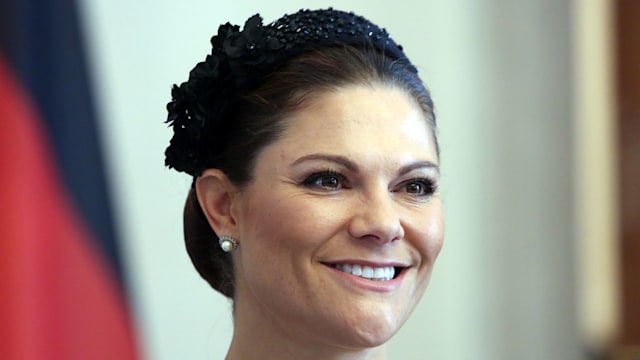 Crown Princess Victoria of Sweden arrives at Bellevue Presidential Palace in Berlin on Volkstrauertag, or the German National Day of Mourning, on November 19, 2023 in Berlin