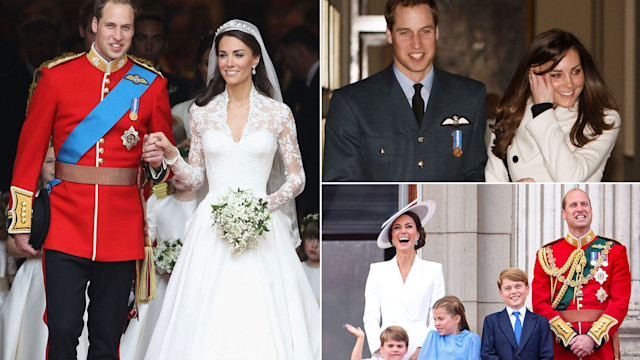 William and Kate's wedding, early dating years and family life